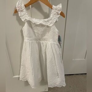 NWT cat & jack Target Toddler Girl White Eyelet Dress 5T